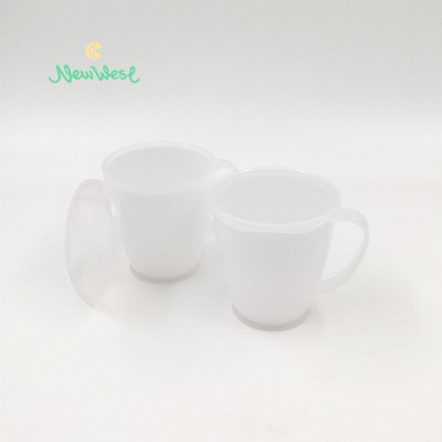 Daily Use Home Use Children Students Milk & Tea Heat Proof PP Plastic Cup with Lip Cover and Handle